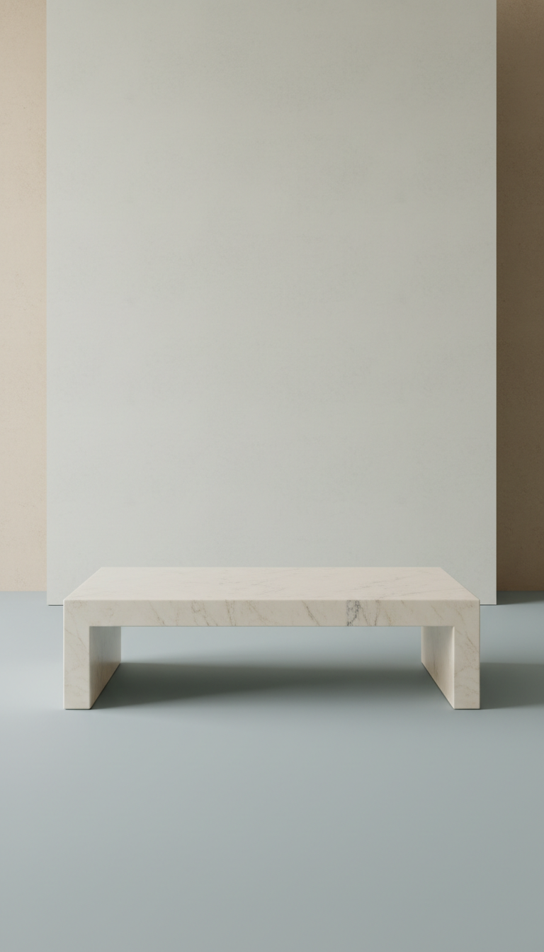 Minimalistischer Marmor-Couchtisch